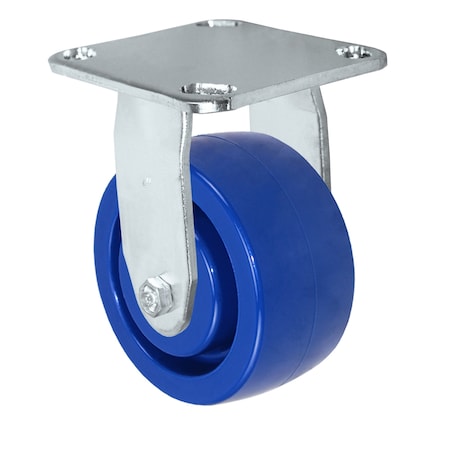 Casterhq 5" Stainless Rigid Caster, Solid Polyurethane Wheel CBSSRP52
